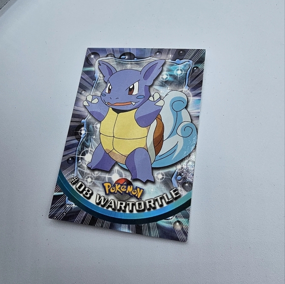 Pokemon 1999 TOPPS Wartortle #08 Blue Logo TV Animation Edition Card - Picture 2 of 4